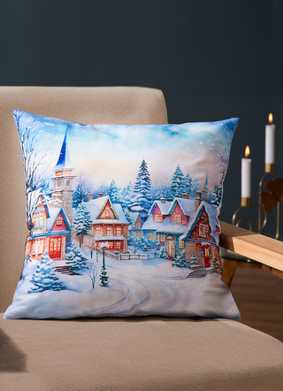 Dekokissen & Hüllen - Weihnachtlicher Kissenbezug in Samtoptik, in Farbe BUNT