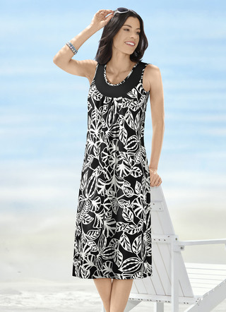 Kleid mit farbbrillantem Druckdessin