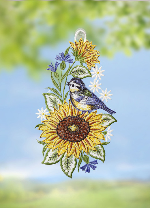 Fensterbilder - Fensterbild mit Sonnenblume, in Farbe BUNT