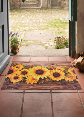 Fußmatte mit Sonennblumen-Motiv