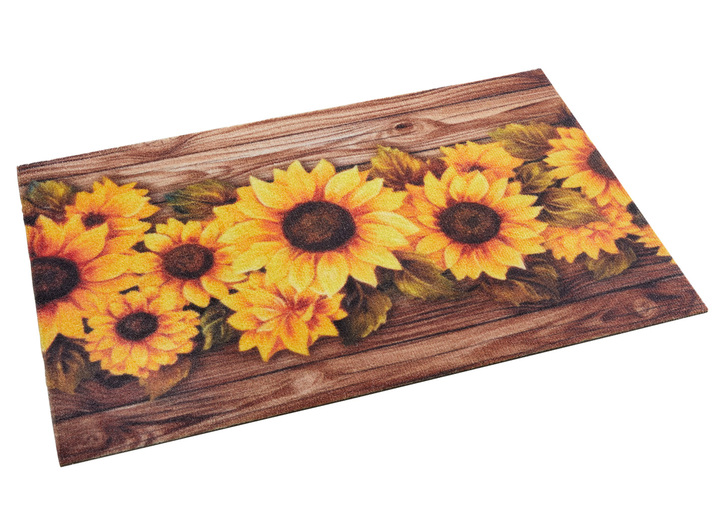 Fußmatten - Fußmatte mit Sonennblumen-Motiv, in Farbe BUNT Ansicht 2