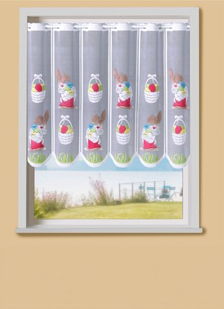 Handcolorierter Kurzstore mit Stangendurchzug