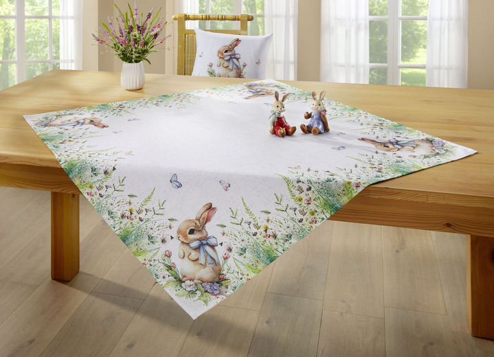 Tischdecken - Tisch- und Raumdekoration mit Frühlings-Motiv, in Größe 101 (Läufer, 40x 90 cm) bis 404 (Kissenbezug, 40x 40 cm), in Farbe MULTICOLOR Ansicht 1