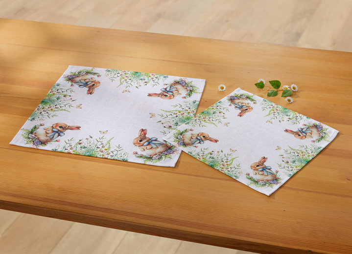 Tischdecken - Tisch- und Raumdekoration mit Frühlings-Motiv, in Größe 101 (Läufer, 40x 90 cm) bis 404 (Kissenbezug, 40x 40 cm), in Farbe MULTICOLOR Ansicht 3