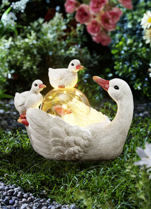 Gartenbeleuchtung - Solarleuchte Gänse, in Farbe WEISS