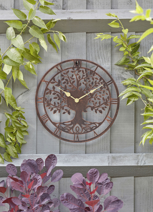 Uhren - Wanduhr mit Lebensbaummotiv, in Farbe ROST Ansicht 1
