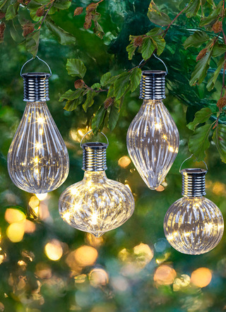 LED-Hängeleuchten Lampadina, 4er-Set