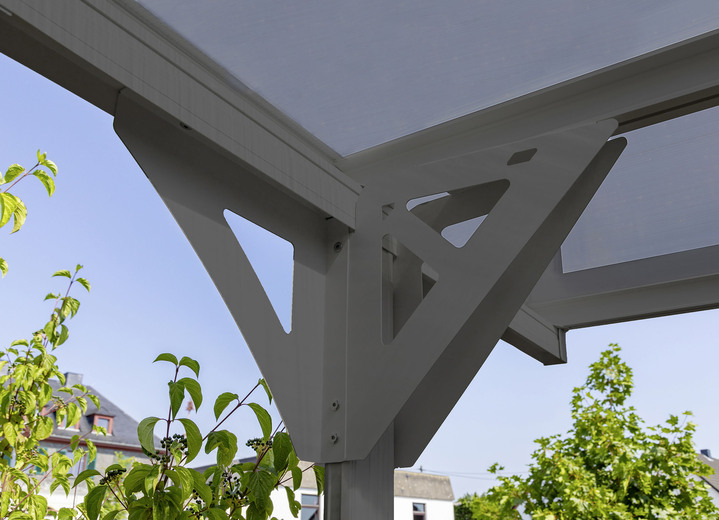 Gartengeräte und Zubehör - Carport mit Aluminium-Gestell, in Farbe ANTHRAZIT Ansicht 1