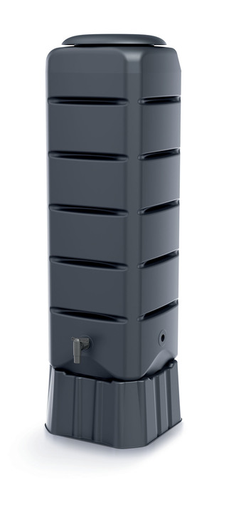 Gartengeräte und Zubehör - Regentonne aus Kunststoff, in Farbe ANTHRAZIT, in Ausführung Regentonne rund Ansicht 3