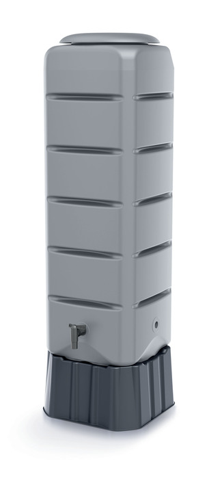 Gartengeräte und Zubehör - Regentonne aus Kunststoff, in Farbe ANTHRAZIT, in Ausführung Regentonne rund Ansicht 2