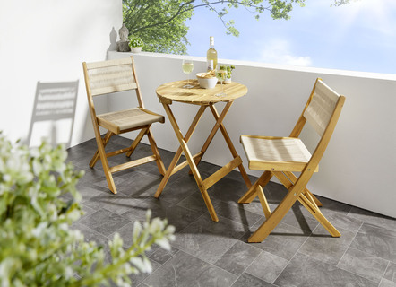 Bistro-Set Lanzarote aus Akazienholz