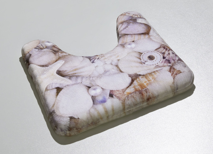 Badgarnituren - Traumhafte Badgarnitur mit Bandeinfassung, in Größe 100 (Vorleger halbrund, 50x 80 cm) bis 109 (Hänge-WC-Vorleger, 50x 45 cm), in Farbe MULTICOLOR Ansicht 2