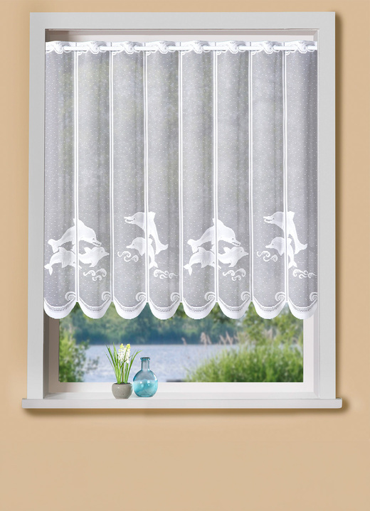 Kurzgardinen - Maritimer Kurzstore, in Größe 822 (H45xB 70 cm) bis 884 (H90xB160 cm), in Farbe BUNT Ansicht 2