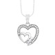 Anhänger - Herz-Anhänger mit Zirkonia, in Farbe  – Ansicht 2