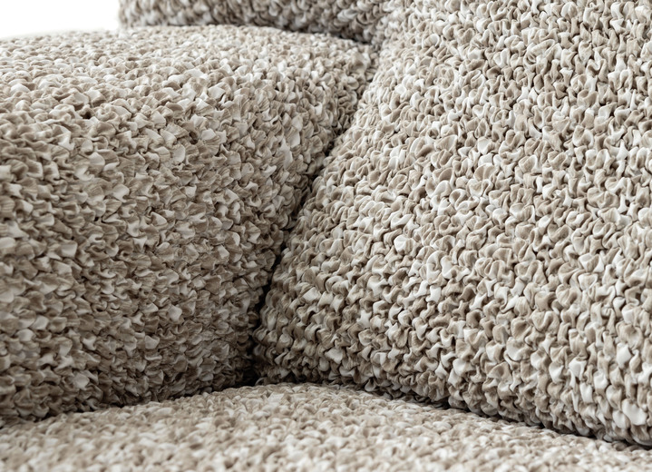 Sessel- & Sofaüberwürfe - Bi-elastische Mikrofaser-Stretchbezüge Ansicht 3 Sessel- & Sofaüberwürfe - Bi-elastische Mikrofaser-Stretchbezüge, in Größe 101 (Sesselbezug) bis 105 (TV-Sessel-Bezug), in Farbe BEIGE Ansicht 3