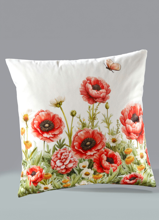 Tischdecken - Tisch- und Raumdekoration mit Mohnblumen-Motiv, in Größe 102 (Läufer, 40x 90 cm) bis 404 (Kissenbezug, 40x 40 cm), in Farbe MULTICOLOR Ansicht 6