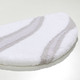 Kleine Wolke - Moderne Badgarnitur von Kleine Wolke – Farbe WEISS-SILBER – Ansicht 3 Kleine Wolke - Moderne Badgarnitur von Kleine Wolke, in Größe 100 (Vorleger halbrund, 50/ 80 cm bis 112 (WC-Deckelbezug mit Kordel, 47/ 50 cm)), in Farbe LILA – Farbe WEISS-SILBER – Ansicht 3