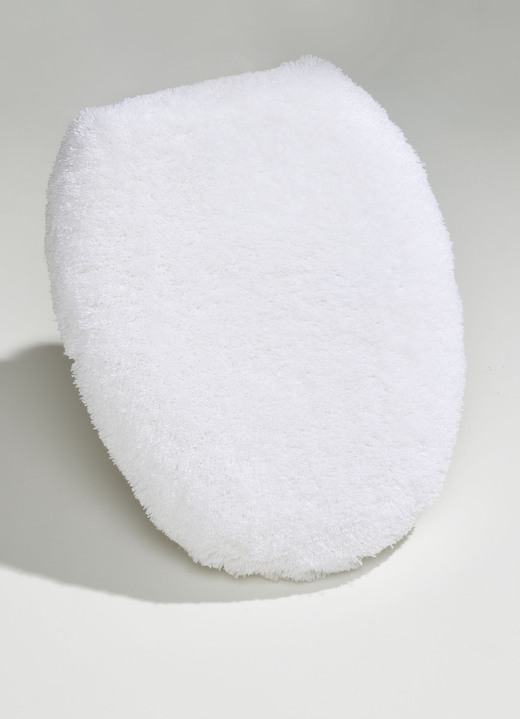 Kleine Wolke - Moderne Badgarnitur von Kleine Wolke, in Größe 100 (Vorleger halbrund, 50/ 80 cm bis 112 (WC-Deckelbezug mit Kordel, 47/ 50 cm)), in Farbe WEISS-CREME Ansicht 23