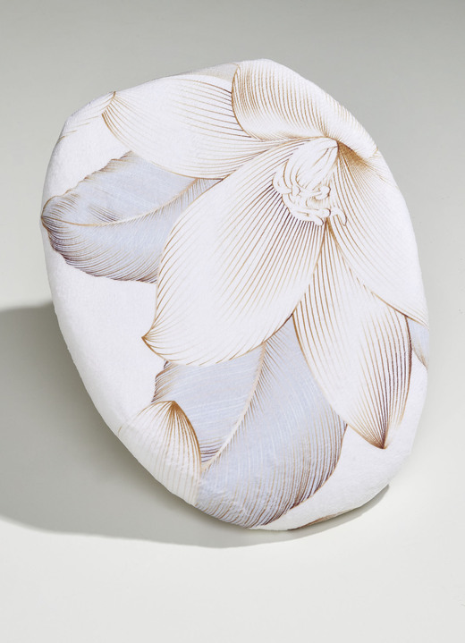 Badgarnituren - Traumhaft weiche Badgarnitur mit Bandeinfassung, in Größe 100 (Vorleger halbrund, 50x 80 cm) bis 112 (Motiv-WC-Deckelbezug, 47x 50 cm), in Farbe MULTICOLOR Ansicht 1