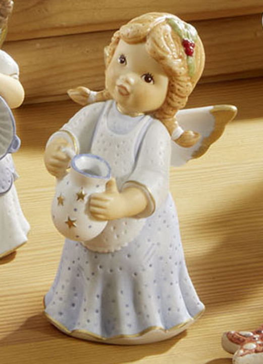 Goebel-Figuren - Szene Lebkuchenbäckerei aus der Nina & Marco-Serie Ansicht 7 Goebel-Figuren - Szene Lebkuchenbäckerei aus der Nina & Marco-Serie, in Farbe BLAU, in Ausführung Engel mit Waage Ansicht 7