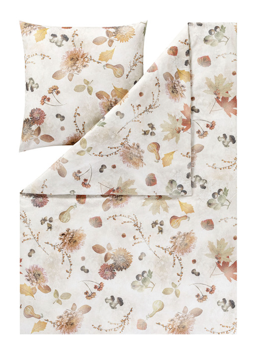 Bettwäschegarnituren - Bettwäsche-Garnitur, in Größe 112 (80x80 cm + 135x200 cm) bis 115 (80x80 cm + 155x220 cm), in Farbe BEIGE Ansicht 2