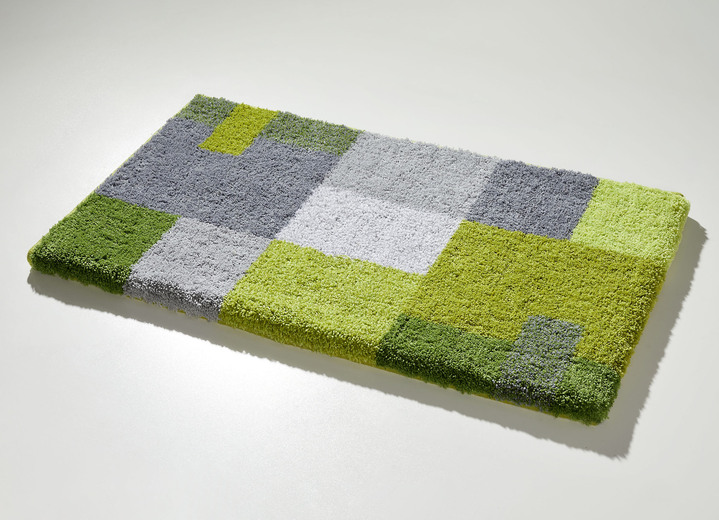 Badgarnituren - Badgarnitur in Supersoft-Qualität Ansicht 6 Badgarnituren - Badgarnitur in Supersoft-Qualität, in Größe 100 (Vorleger halbrund, 50x 80 cm) bis 112 (WC-Deckelbezug, 47x 50 cm), in Farbe GRAU-ROT Ansicht 6