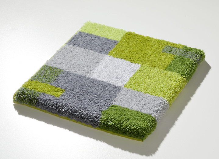 Badgarnituren - Badgarnitur in Supersoft-Qualität Ansicht 9 Badgarnituren - Badgarnitur in Supersoft-Qualität, in Größe 100 (Vorleger halbrund, 50x 80 cm) bis 112 (WC-Deckelbezug, 47x 50 cm), in Farbe GRAU-ROT Ansicht 9