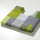 Badgarnituren - Badgarnitur in Supersoft-Qualität – Farbe GRÜN-GRAU – Ansicht 7 Badgarnituren - Badgarnitur in Supersoft-Qualität, in Größe 100 (Vorleger halbrund, 50x 80 cm) bis 112 (WC-Deckelbezug, 47x 50 cm), in Farbe GRAU-ROT – Farbe GRÜN-GRAU – Ansicht 7