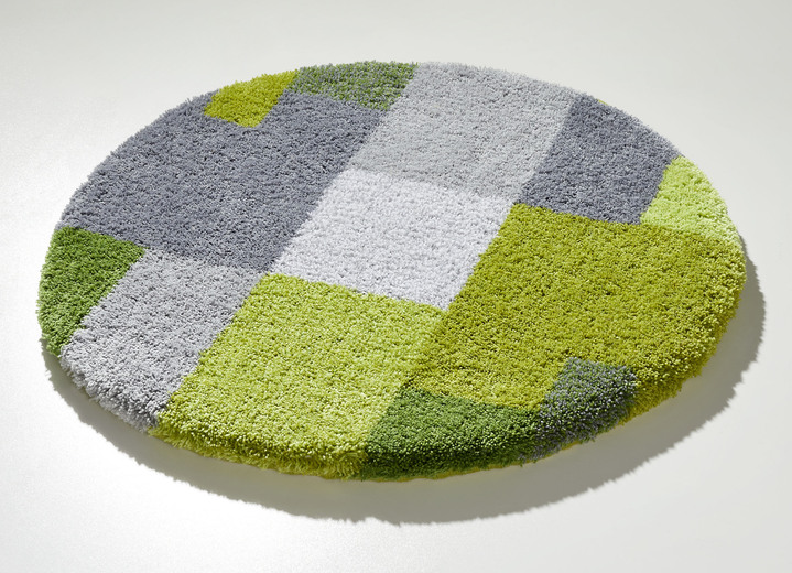 Badgarnituren - Badgarnitur in Supersoft-Qualität Ansicht 7 Badgarnituren - Badgarnitur in Supersoft-Qualität, in Größe 100 (Vorleger halbrund, 50x 80 cm) bis 112 (WC-Deckelbezug, 47x 50 cm), in Farbe GRAU-ROT Ansicht 7