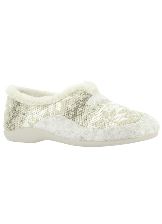 Hausschuhe - Kuschelige Hausschuhe mit herausnehmbarem Fußbett, in Größe 036 bis 042, in Farbe BORDEAUX Ansicht 2