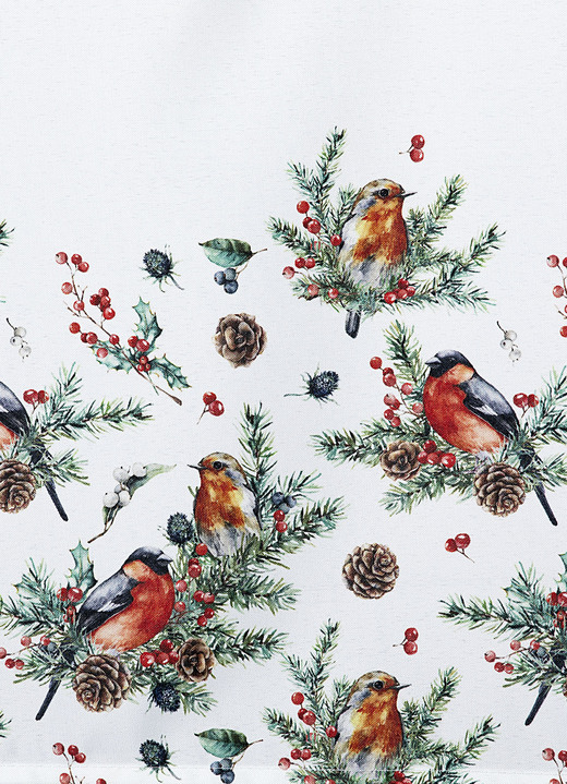 Kurzgardinen - Digitalbedruckter Kurzstore mit Stangendurchzug, in Größe 786 (H45xB 90 cm) bis 788 (H45xB120 cm), in Farbe ECRU-BUNT Ansicht 2