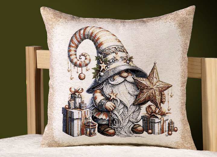 Dekokissen & Hüllen - Kissenbezug Wichtel, in Farbe BUNT Ansicht 2