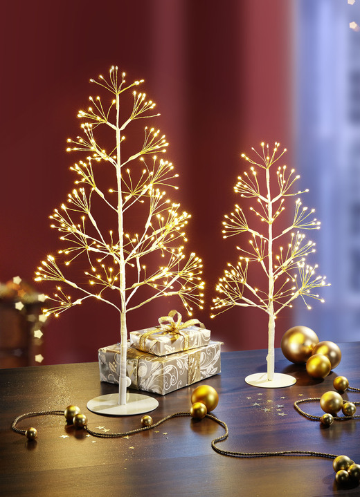 Weihnachtliche Dekorationen - Beleuchtete Tischdekoration aus Metall, in Farbe WEISS, in Ausführung klein Ansicht 1