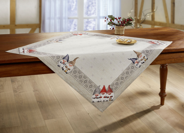 Tischdecken - Tisch- und Raumdekoration mit Wichtelmotiven, in Größe 135 (2 Platzsets, 30x 45 cm) bis 404 (Kissenbezug, 40x 40 cm), in Farbe MULTICOLOR Ansicht 4