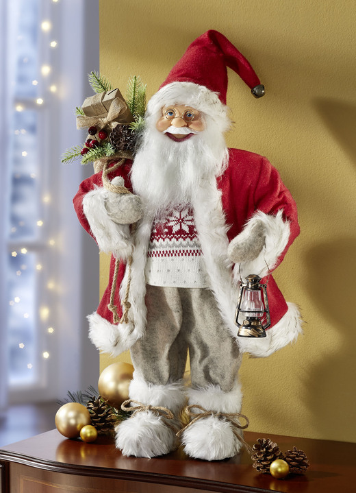 Weihnachtliche Dekorationen - Handgefertigter Weihnachtsmann, in Farbe ROT-WEISS Ansicht 2