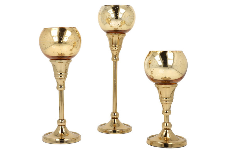 Weihnachten - Teelichthalter, 3er-Set Weihnachten - Teelichthalter, 3er-Set, in Farbe GOLD