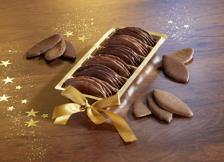 Weihnachtsleckereien - Mandelblätter der Manufaktur Rabbel, in Farbe