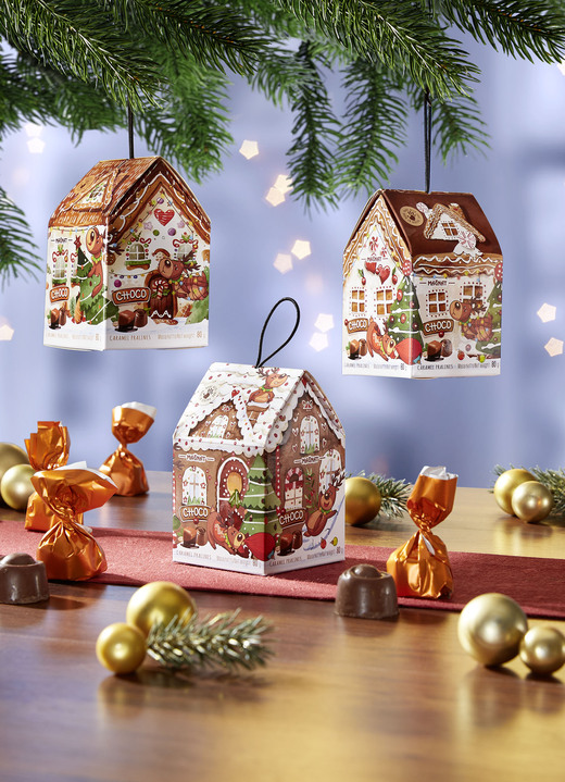 Weihnachtsleckereien - Karamell-Haus, 3er-Set, in Farbe CREME-BRAUN