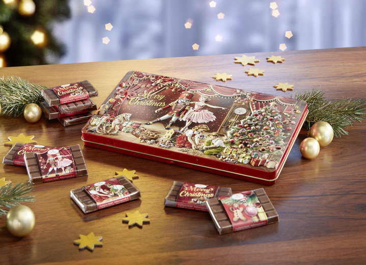 Weihnachtsleckereien - Schmuckdose Weihnachtsmärchen mit süßer Füllung, in Farbe ROT Ansicht 2