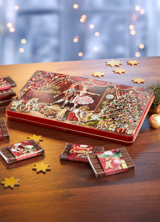 Weihnachtsleckereien - Schmuckdose Weihnachtsmärchen mit süßer Füllung, in Farbe ROT Ansicht 1