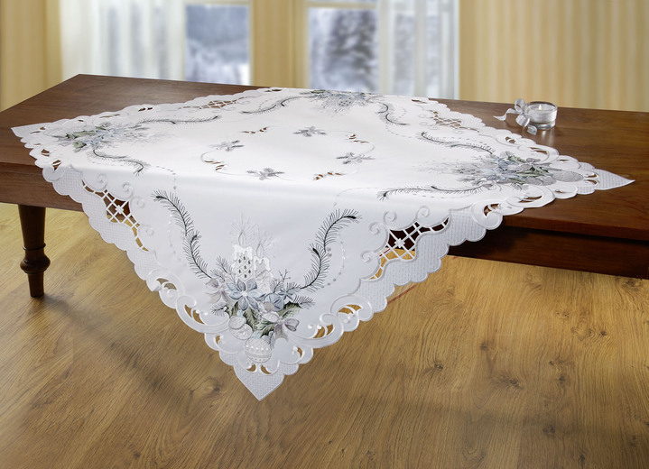 Tischdecken - Bestickte Tisch- und Raumdekoration, in Größe 101 (Deckchen, 35x 50 cm) bis 404 (Kissenbezug, 40x 40 cm), in Farbe SEKT-GRÜN Ansicht 7