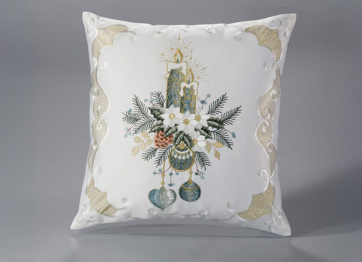 Tischdecken - Bestickte Tisch- und Raumdekoration, in Größe 101 (Deckchen, 35x 50 cm) bis 404 (Kissenbezug, 40x 40 cm), in Farbe SEKT-GRÜN Ansicht 11