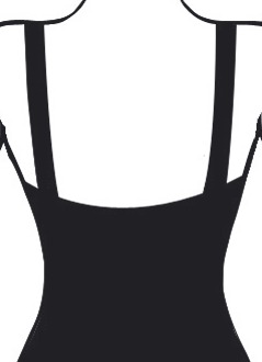 Tankinis - Tankini in Bandeauform, mit verstell- und abnehmbaren Trägern – Farbe SCHWARZ-WEISS – Ansicht  Tankinis - Tankini in Bandeauform, mit verstell- und abnehmbaren Trägern, in Größe 036 bis 052, in Cup D, in Farbe SCHWARZ-WEISS – Farbe SCHWARZ-WEISS – Ansicht