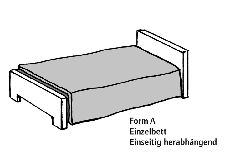 Tagesdecken - Aufwendig versteppte Tagesdecke mit Bandeinfassung, in Größe 873 (Einzelbett, 135x210 cm) bis 920 (2 Kissenbezüge, 40x 40 cm), in Farbe GRAU-WEISS Ansicht 1