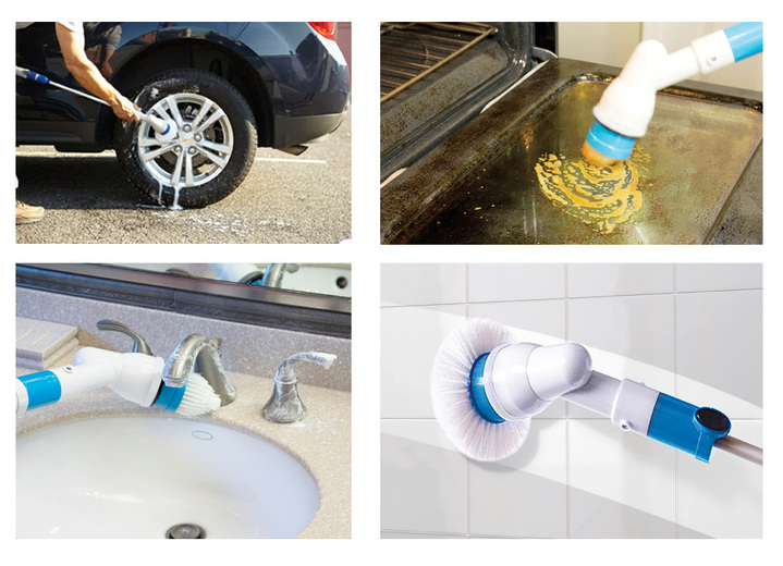 Reinigungsgeräte - Hurricane Spin Scrubber Akku-Reinigungsbürste, in Farbe WEISS/BLAU, in Ausführung Akku-Reinigungsbürste Ansicht 2