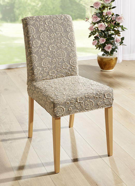 Sessel- & Sofaüberwürfe - Elastischer Stuhlbezug von Webana, in Größe 106 (Stuhlbezug) bis 112 (Stuhlbezug, preisgünstiges 2er-Set), in Farbe BRAUN Ansicht 3