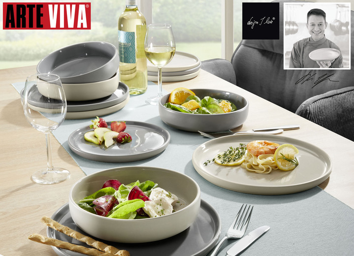 Geschirr - Arte Viva 12-teiliges Tafel-Service aus Markensteinzeug Ansicht 2 Geschirr - Arte Viva 12-teiliges Tafel-Service aus Markensteinzeug, in Farbe BEIGE Ansicht 2