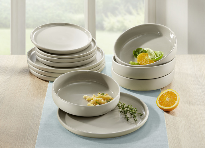 Geschirr - Arte Viva 12-teiliges Tafel-Service aus Markensteinzeug Ansicht 1 Geschirr - Arte Viva 12-teiliges Tafel-Service aus Markensteinzeug, in Farbe BEIGE Ansicht 1