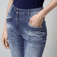 Hosen - Jeans in 5-Pocket-Form, in Größe 019 bis 052, in Farbe BLAU – Farbe BLAU – Ansicht 4
