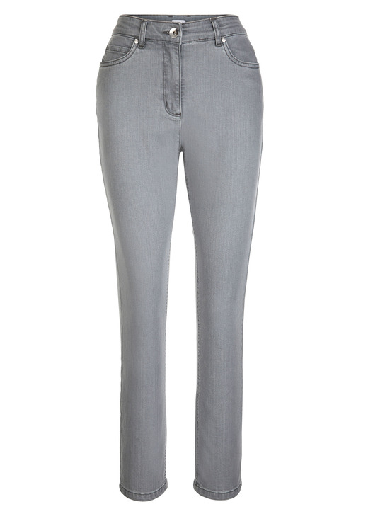 Hosen - Jeans in klassischer 5-Pocket-Form, in Größe 019 bis 052, in Farbe HELLBLAU Ansicht 7